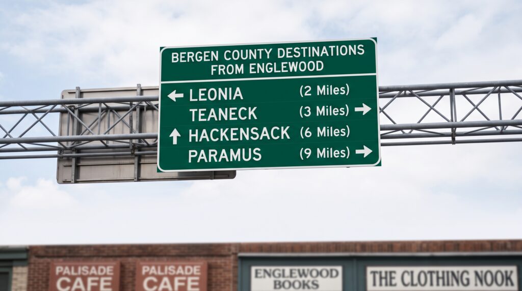 Provider searching for medical office space for rent in Bergen County, NJ along a local main street.