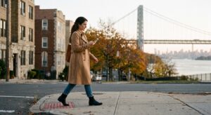 Provider planning a satellite office in Bergen County while walking near the George Washington Bridge.